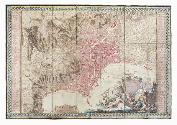 GIOVANNI ANTONIO RIZZI ZANNONI : Pianta della citt di Napoli come esiste nel presente Anno MDCCXC.  - Asta Arte Antica, Moderna e Contemporanea [parte I] - Associazione Nazionale - Case d'Asta italiane