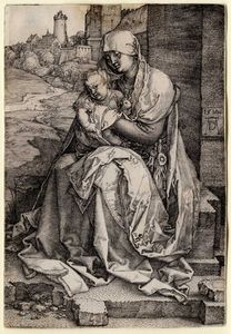 Albrecht Drer - La Madonna col Bambino presso le mura.