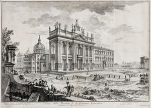GIOVANNI BATTISTA PIRANESI - Veduta della Basilica di S. Giovanni Laterano.