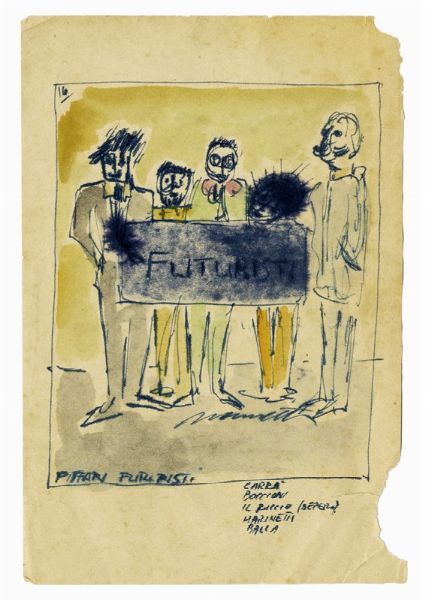 NERINO NANNETTI (NERI) : Pittori futuristi.  - Asta Arte Antica, Moderna e Contemporanea [parte II] - Associazione Nazionale - Case d'Asta italiane