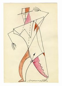 NERINO NANNETTI (NERI) - Figura futurista.