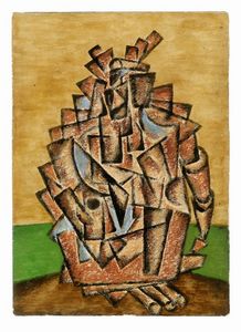 LAZAR MARKOVIC KHIDEKEL - Figura cubo-futurista in movimento.