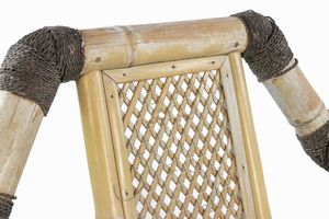 Set vintage di 1 divano in bambù e 1 poltrona in bambù  - Asta 20TH CENTURY DESIGN From the late 19th to the early 21th Century - Associazione Nazionale - Case d'Asta italiane