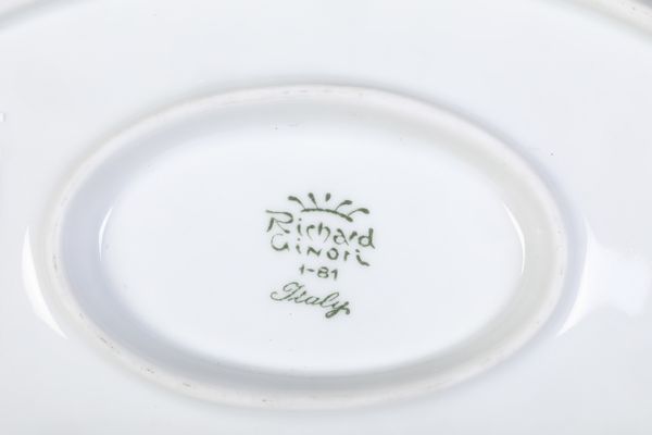 Servizio da pesce<BR>Doccia, manifattura Richard Ginori, seconda met del XX secolo<BR>  - Asta L'Art de la Table - Associazione Nazionale - Case d'Asta italiane