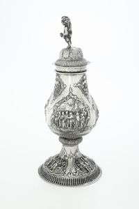 Coppa con coperchio. Germania, Hanau, XIX-XX secolo  - Asta L'Art de la Table - Associazione Nazionale - Case d'Asta italiane