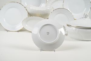 Servizio da tavola Sanremo<BR>Doccia, Manifattura Richard Ginori, XX secolo<BR>  - Asta L'Art de la Table - Associazione Nazionale - Case d'Asta italiane