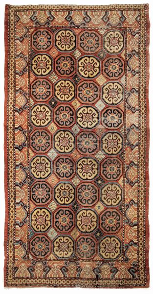 Tappeto Hotan, Ovest Turkestan seconda met� XIX secolo  - Asta Tappeti Antichi - Associazione Nazionale - Case d'Asta italiane