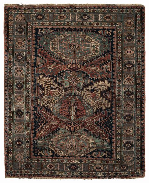 Tappeto Soumak Caucaso, fine XIX secolo  - Asta Tappeti Antichi - Associazione Nazionale - Case d'Asta italiane