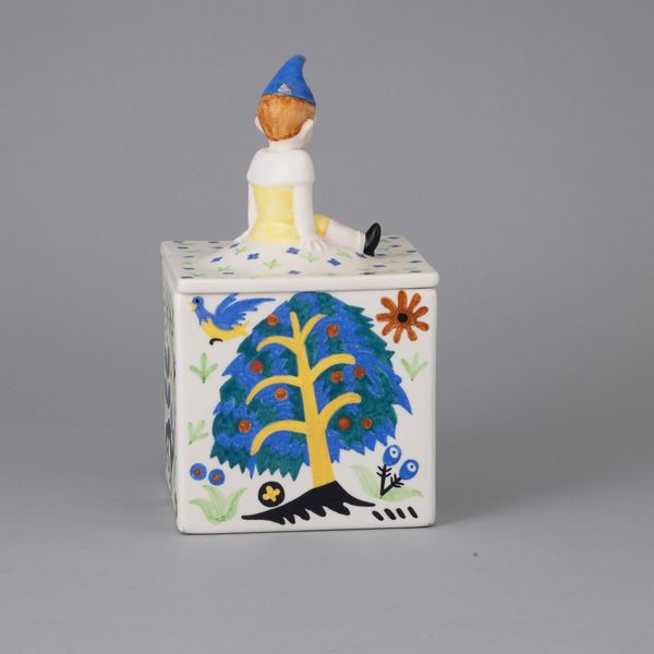 Gigi Chessa : Lenci, Torino 1930 ca Scatola - bosco  - Asta Ceramiche Italiane ed Europee del '900 - Associazione Nazionale - Case d'Asta italiane