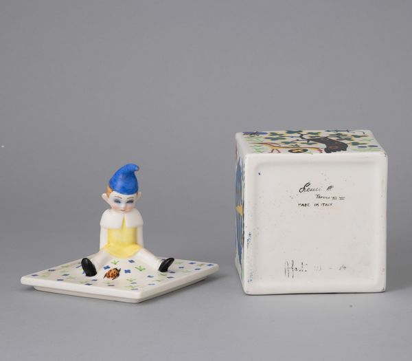 Gigi Chessa : Lenci, Torino 1930 ca Scatola - bosco  - Asta Ceramiche Italiane ed Europee del '900 - Associazione Nazionale - Case d'Asta italiane
