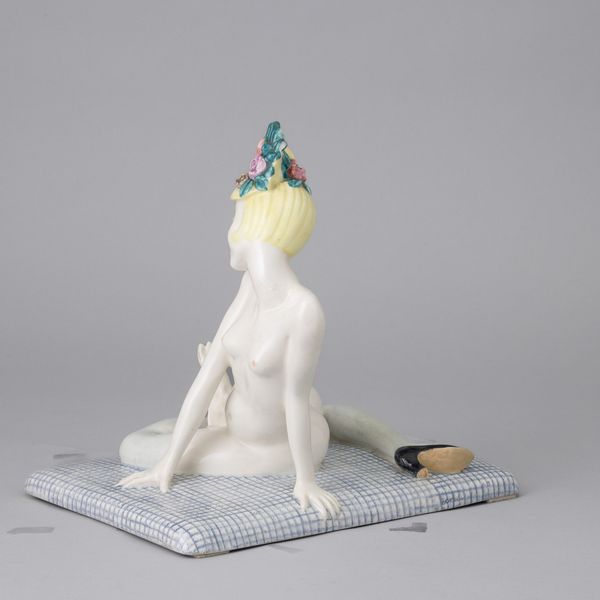 Helen König Scavini : Lenci, Torino 1929 Nuda con coniglio  - Asta Ceramiche Italiane ed Europee del '900 - Associazione Nazionale - Case d'Asta italiane