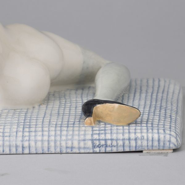 Helen König Scavini : Lenci, Torino 1929 Nuda con coniglio  - Asta Ceramiche Italiane ed Europee del '900 - Associazione Nazionale - Case d'Asta italiane