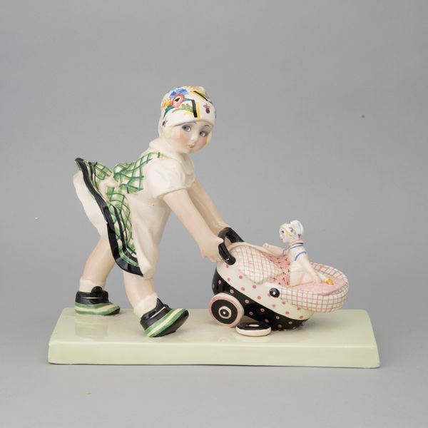 Sandro Vacchetti : Essevi, Torino 1940 ca La bambinaia  - Asta Ceramiche Italiane ed Europee del '900 - Associazione Nazionale - Case d'Asta italiane