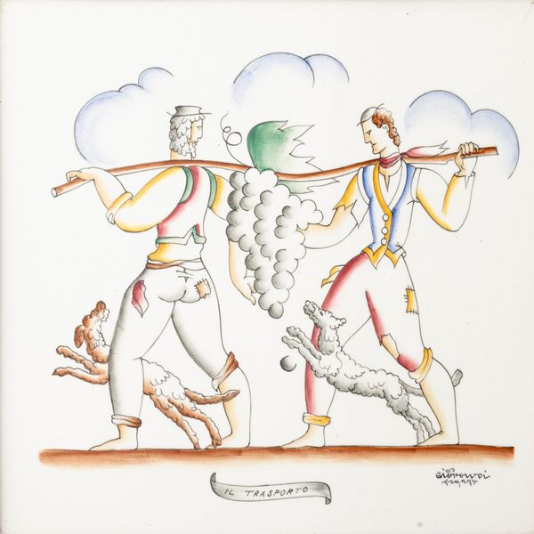 GIO PONTI : Richard Ginori,  San Cristoforo, Milano 1935 ca  - Asta Ceramiche Italiane ed Europee del '900 - Associazione Nazionale - Case d'Asta italiane