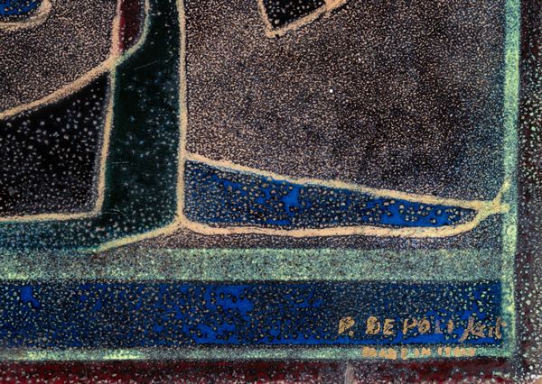 PAOLO DE POLI : Composizione astratta  - Asta Ceramiche Italiane ed Europee del '900 - Associazione Nazionale - Case d'Asta italiane