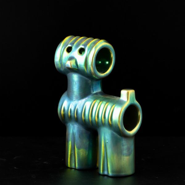 Judit Nádor : Zsolnay, Ungheria secolo XX Pipe dog  - Asta Ceramiche Italiane ed Europee del '900 - Associazione Nazionale - Case d'Asta italiane