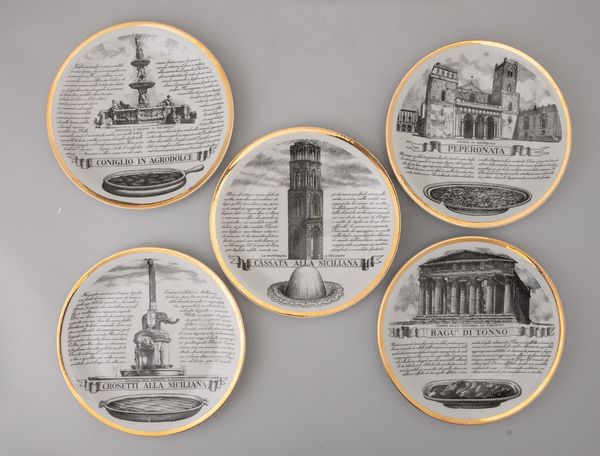 Piero Fornasetti : Milano 1960 ca  - Asta Ceramiche Italiane ed Europee del '900 - Associazione Nazionale - Case d'Asta italiane