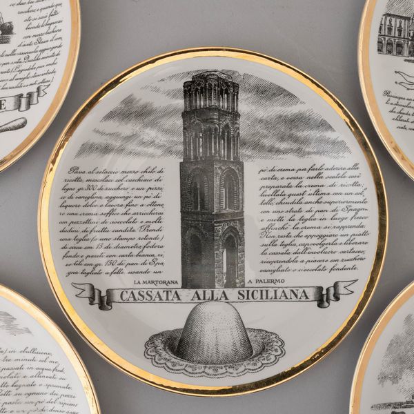 Piero Fornasetti : Milano 1960 ca  - Asta Ceramiche Italiane ed Europee del '900 - Associazione Nazionale - Case d'Asta italiane