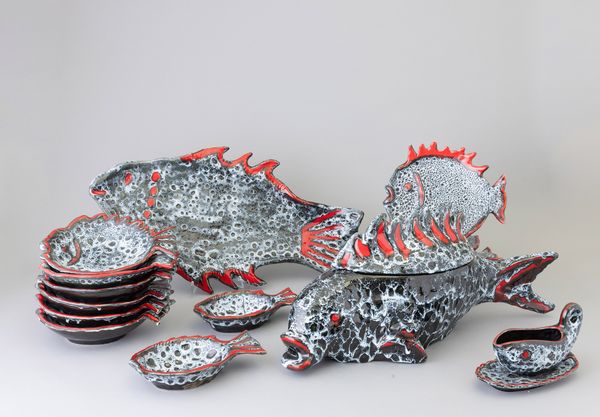 Auguste Luc Lucchesi : Vallauris, Francia 1950 ca  - Asta Ceramiche Italiane ed Europee del '900 - Associazione Nazionale - Case d'Asta italiane