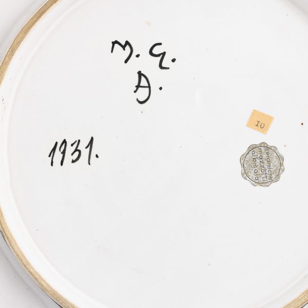 Alfredo Gaudenzi : M.G.A., Albisola 1931  - Asta Ceramiche Italiane ed Europee del '900 - Associazione Nazionale - Case d'Asta italiane