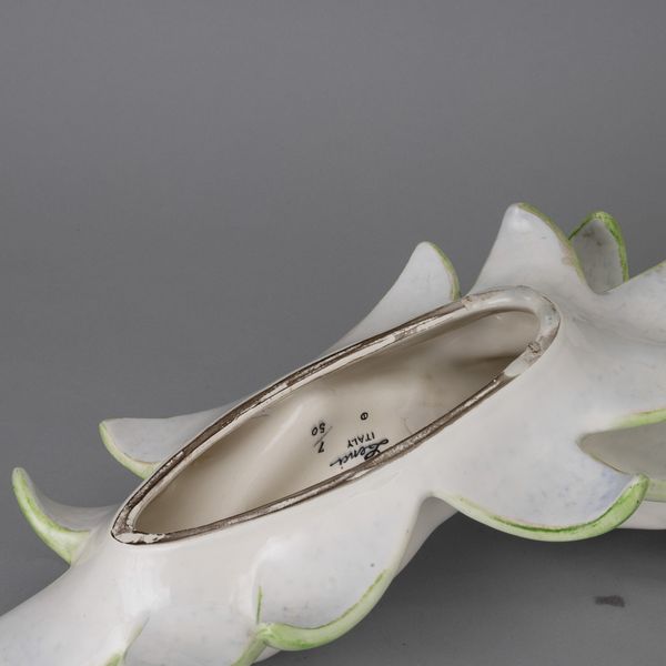 Giovanni Grande : Lenci, Torino 1930 ca Nuda su foglia  - Asta Ceramiche Italiane ed Europee del '900 - Associazione Nazionale - Case d'Asta italiane