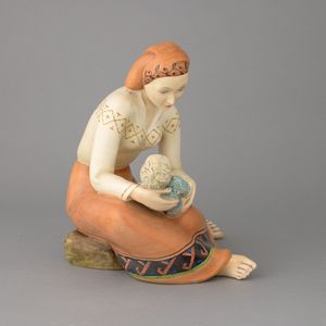 Lenci, Torino 1940 ca Maternit  - Asta Ceramiche Italiane ed Europee del '900 - Associazione Nazionale - Case d'Asta italiane