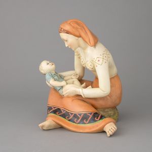 Lenci, Torino 1940 ca Maternit  - Asta Ceramiche Italiane ed Europee del '900 - Associazione Nazionale - Case d'Asta italiane