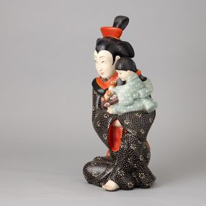 Lenci, Torino 1940 ca Maternit giapponese  - Asta Ceramiche Italiane ed Europee del '900 - Associazione Nazionale - Case d'Asta italiane