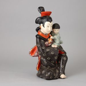 Lenci, Torino 1940 ca Maternit giapponese  - Asta Ceramiche Italiane ed Europee del '900 - Associazione Nazionale - Case d'Asta italiane