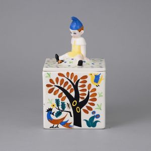 Gigi Chessa : Lenci, Torino 1930 ca Scatola - bosco  - Asta Ceramiche Italiane ed Europee del '900 - Associazione Nazionale - Case d'Asta italiane