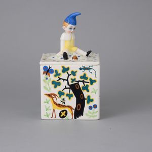 Gigi Chessa : Lenci, Torino 1930 ca Scatola - bosco  - Asta Ceramiche Italiane ed Europee del '900 - Associazione Nazionale - Case d'Asta italiane