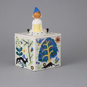 Gigi Chessa : Lenci, Torino 1930 ca Scatola - bosco  - Asta Ceramiche Italiane ed Europee del '900 - Associazione Nazionale - Case d'Asta italiane