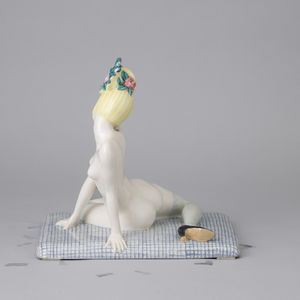 Helen König Scavini : Lenci, Torino 1929 Nuda con coniglio  - Asta Ceramiche Italiane ed Europee del '900 - Associazione Nazionale - Case d'Asta italiane