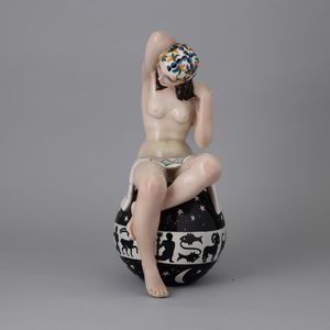 Sandro Vacchetti : Essevi, Torino 1940 ca Il mondo e il suo castigo  - Asta Ceramiche Italiane ed Europee del '900 - Associazione Nazionale - Case d'Asta italiane