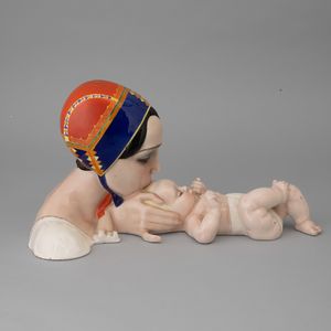 Sandro Vacchetti : Essevi, Torino 1940 ca Amore Sardo  - Asta Ceramiche Italiane ed Europee del '900 - Associazione Nazionale - Case d'Asta italiane