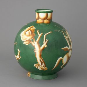 GIO PONTI : Richard Ginori, Pittoria di Doccia, Sesto Fiorentino 1928 ca LAmazzone col corno  - Asta Ceramiche Italiane ed Europee del '900 - Associazione Nazionale - Case d'Asta italiane