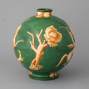 GIO PONTI : Richard Ginori, Pittoria di Doccia, Sesto Fiorentino 1928 ca Il trionfo delle amazzoni  - Asta Ceramiche Italiane ed Europee del '900 - Associazione Nazionale - Case d'Asta italiane