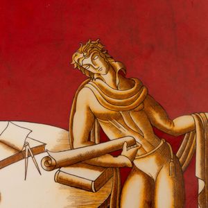 GIO PONTI : Richard Ginori, Sesto Fiorentino 1990 ca L'Architetto  - Asta Ceramiche Italiane ed Europee del '900 - Associazione Nazionale - Case d'Asta italiane