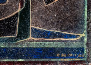 PAOLO DE POLI : Composizione astratta  - Asta Ceramiche Italiane ed Europee del '900 - Associazione Nazionale - Case d'Asta italiane