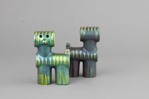 Judit Nádor : Zsolnay, Ungheria secolo XX Pipe dog  - Asta Ceramiche Italiane ed Europee del '900 - Associazione Nazionale - Case d'Asta italiane
