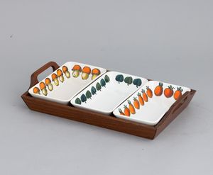 Piero Fornasetti : Milano 1950 ca Antipastiera  - Asta Ceramiche Italiane ed Europee del '900 - Associazione Nazionale - Case d'Asta italiane