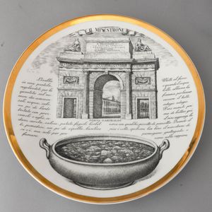 Piero Fornasetti : Milano 1950 ca  - Asta Ceramiche Italiane ed Europee del '900 - Associazione Nazionale - Case d'Asta italiane