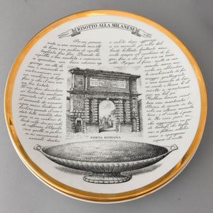 Piero Fornasetti : Milano 1950 ca  - Asta Ceramiche Italiane ed Europee del '900 - Associazione Nazionale - Case d'Asta italiane