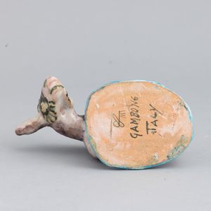 GUIDO GAMBONE : 1950 ca  - Asta Ceramiche Italiane ed Europee del '900 - Associazione Nazionale - Case d'Asta italiane