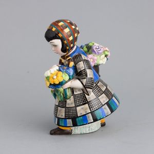 Sandro Vacchetti : Lenci, Torino 1933 Fioraia  - Asta Ceramiche Italiane ed Europee del '900 - Associazione Nazionale - Case d'Asta italiane