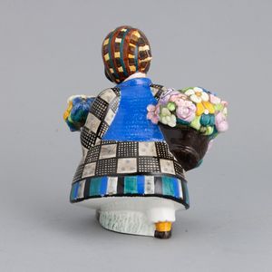 Sandro Vacchetti : Lenci, Torino 1933 Fioraia  - Asta Ceramiche Italiane ed Europee del '900 - Associazione Nazionale - Case d'Asta italiane