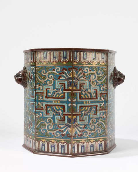 Vaso ottagonale in bronzo cloisonné  - Asta Arte Orientale  - Associazione Nazionale - Case d'Asta italiane