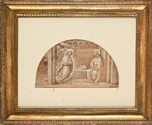 SCUOLA FIORENTINA DEL XVI SECOLO : Annunciazione  - Asta Disegni antichi - Associazione Nazionale - Case d'Asta italiane