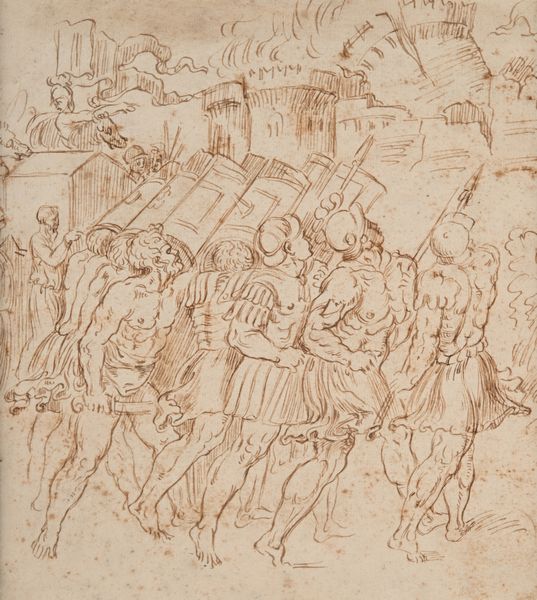SCUOLA ROMANA DEL XVII SECOLO : La presa di Gerico  - Asta Disegni antichi - Associazione Nazionale - Case d'Asta italiane
