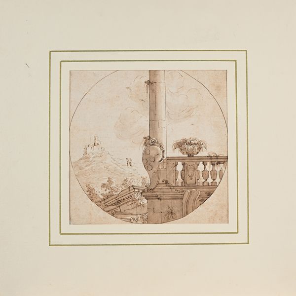Scuola fiorentina del XVIII secolo : Studi di paesaggi e architetture  - Asta Disegni antichi - Associazione Nazionale - Case d'Asta italiane